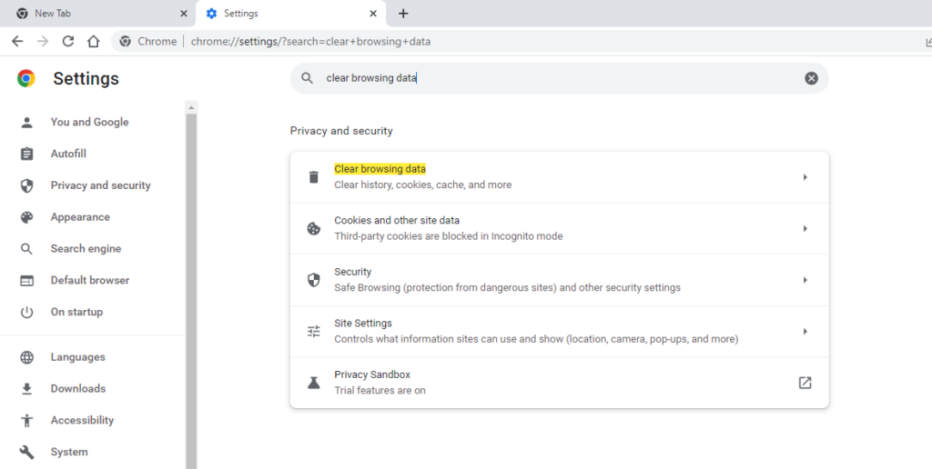 Clear Browsing Data - How to Clear Cache in Google Chrome