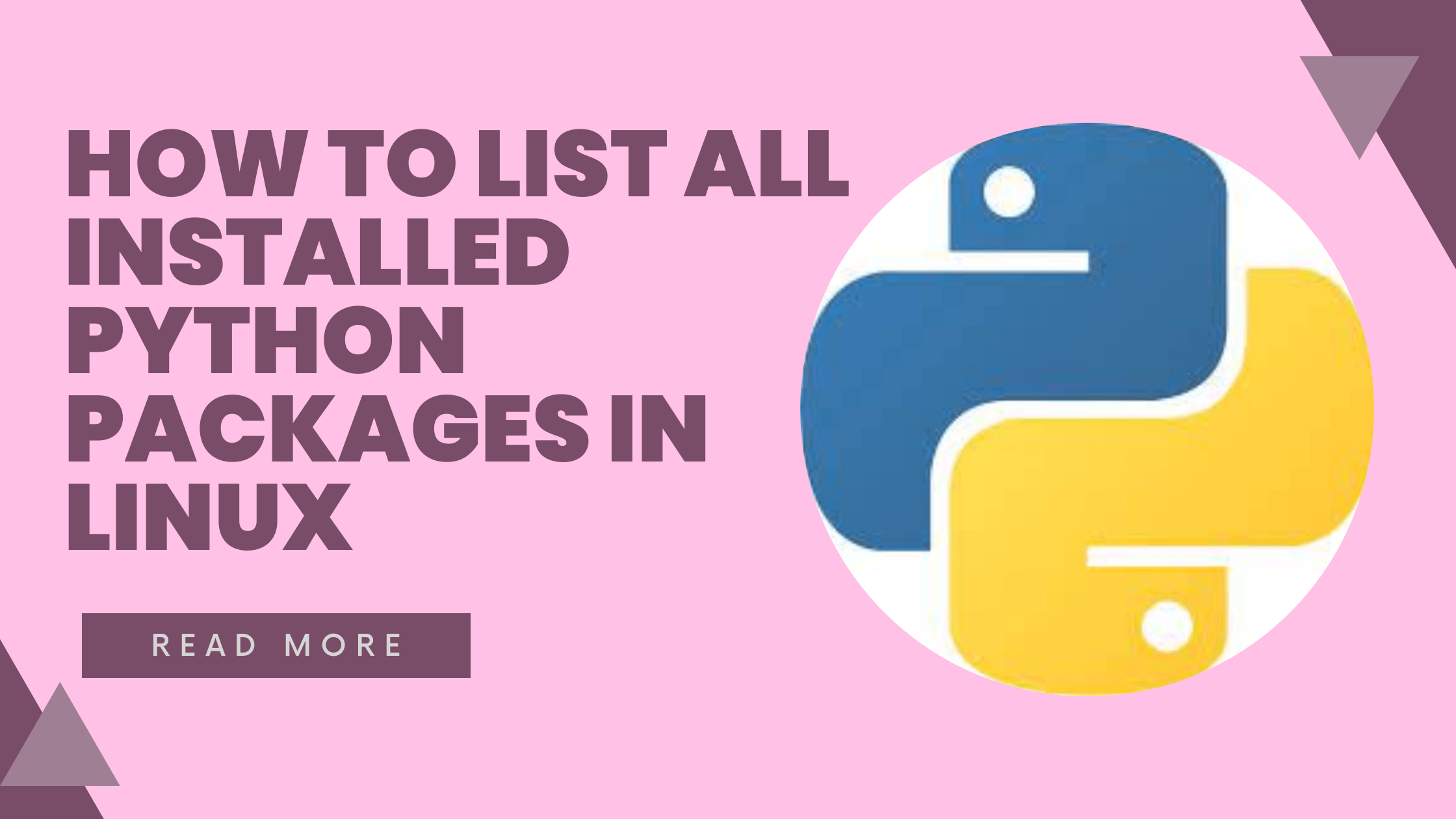 list all installed python packages