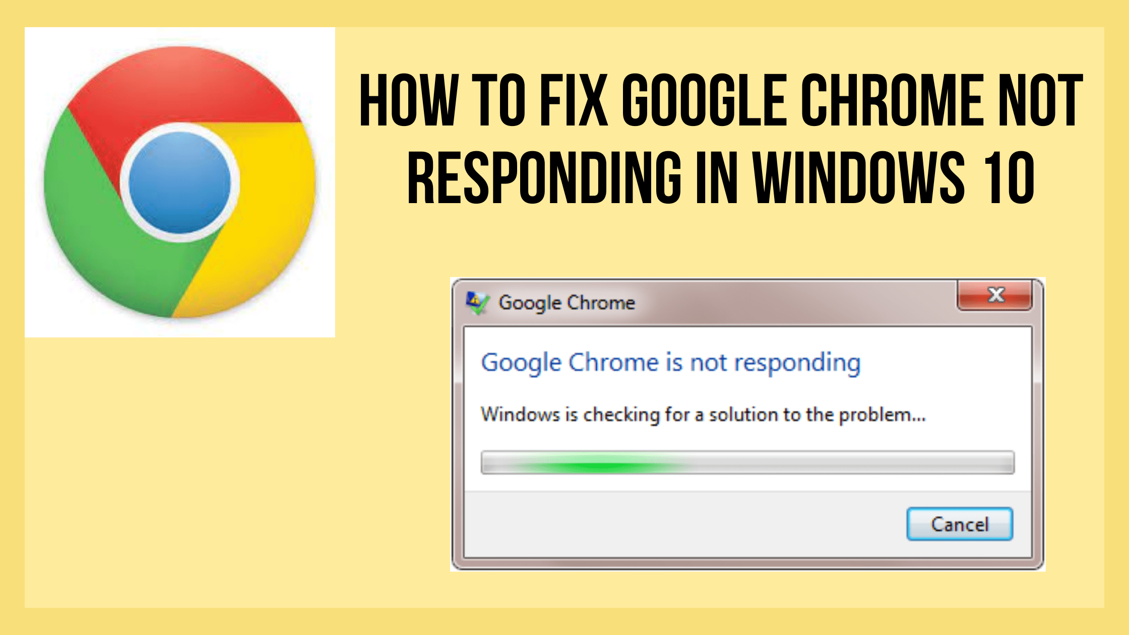 How to fix Google Chrome not responding in Windows 10