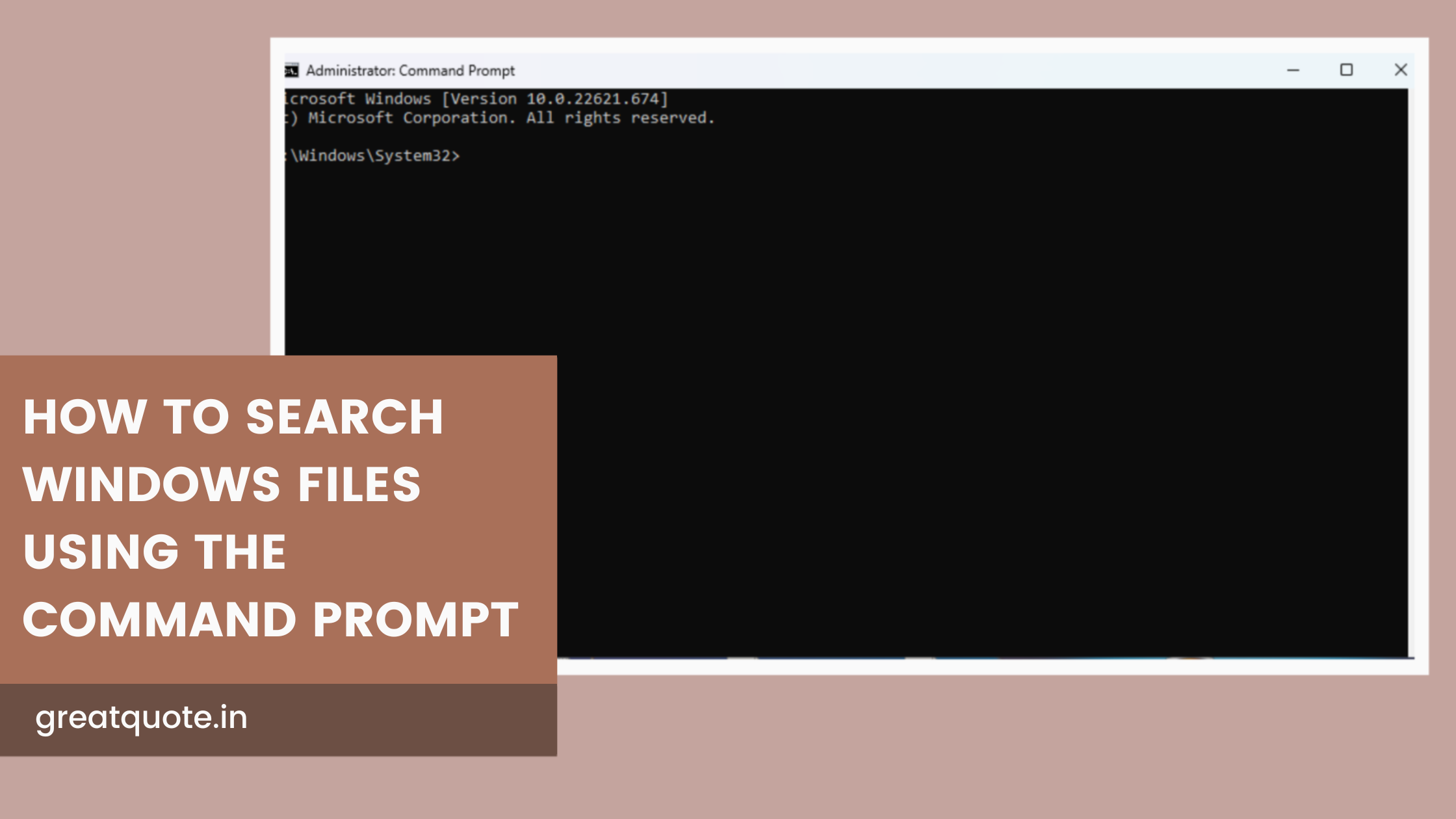 How to Search Windows files using The Command Prompt