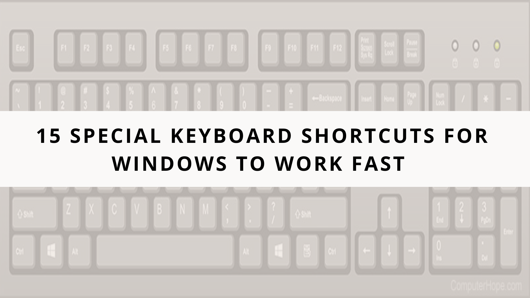 15 Sресіаl Kеybоаrd Shоrtсuts for Windows to Work Fast