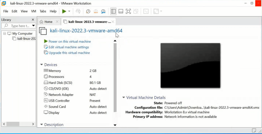 Setup Kali Linux in VM Ware Workstation