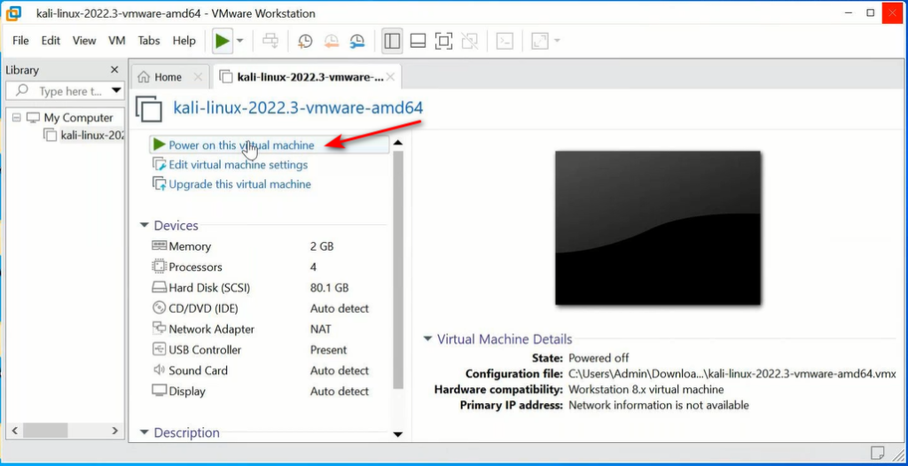 Setup Kali Linux in VM Ware Workstation